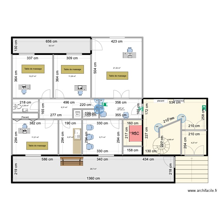 angiviller. Plan de 19 pièces et 155 m2