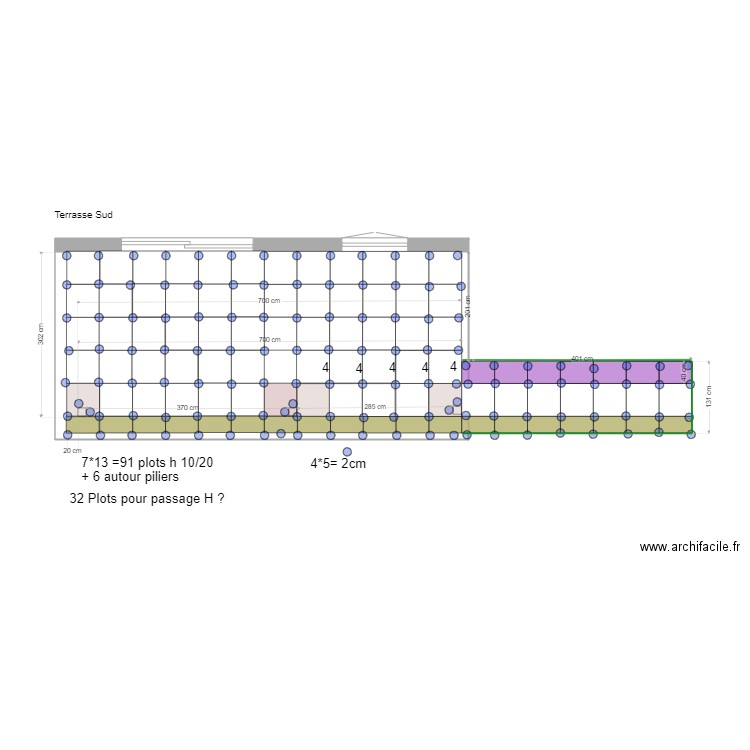 TERRASSE SUD. Plan de 1 pièce et 26 m2