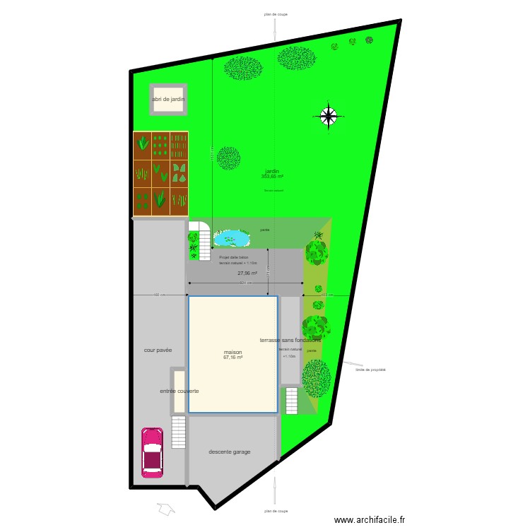 DP02 plan de masse 3 dimensions. Plan de 0 pièce et 0 m2