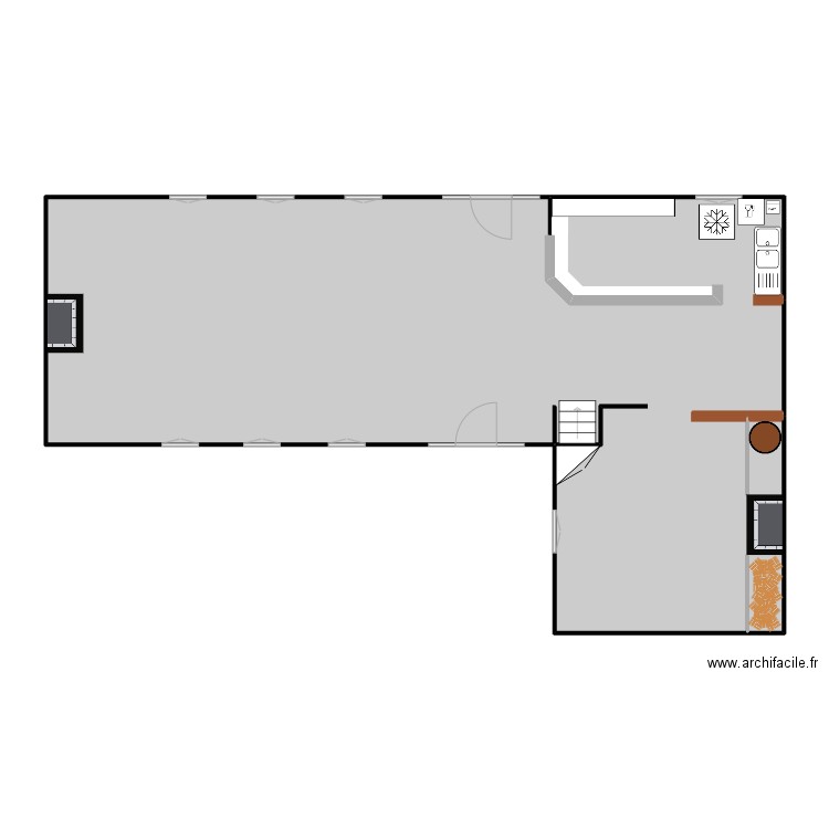 PLan Poly. Plan de 1 pièce et 106 m2