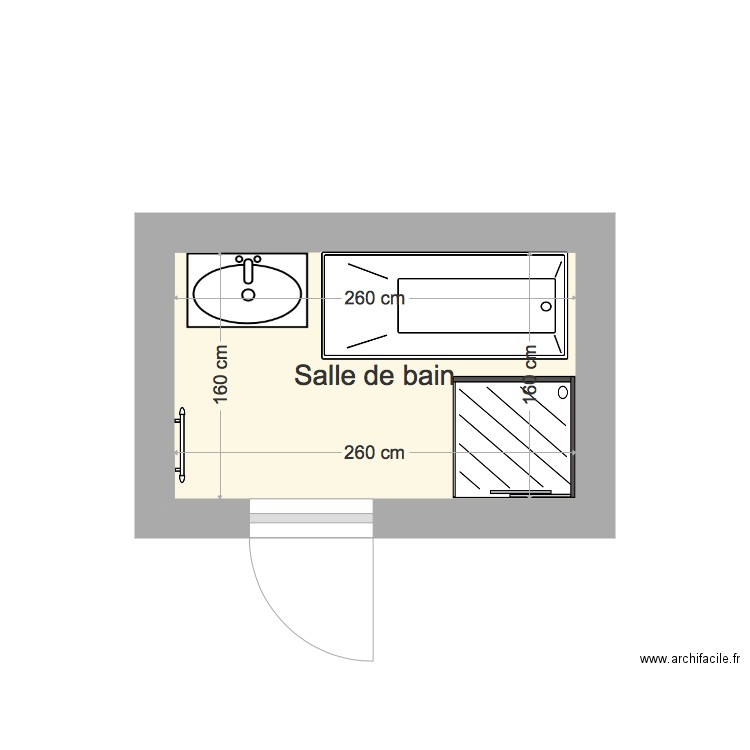 SDB Leveau. Plan de 0 pièce et 0 m2