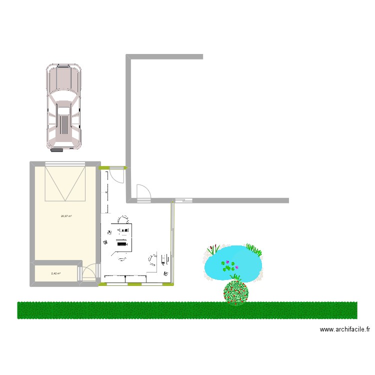 Extension. Plan de 0 pièce et 0 m2