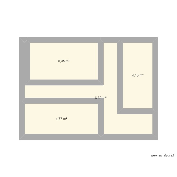 plan maison. Plan de 4 pièces et 21 m2