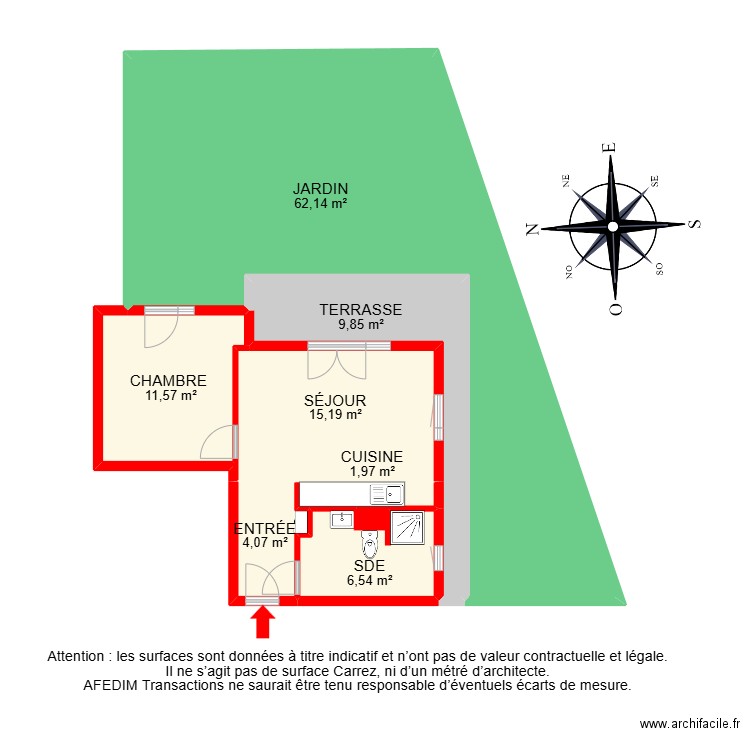 BI 21743. Plan de 8 pièces et 123 m2