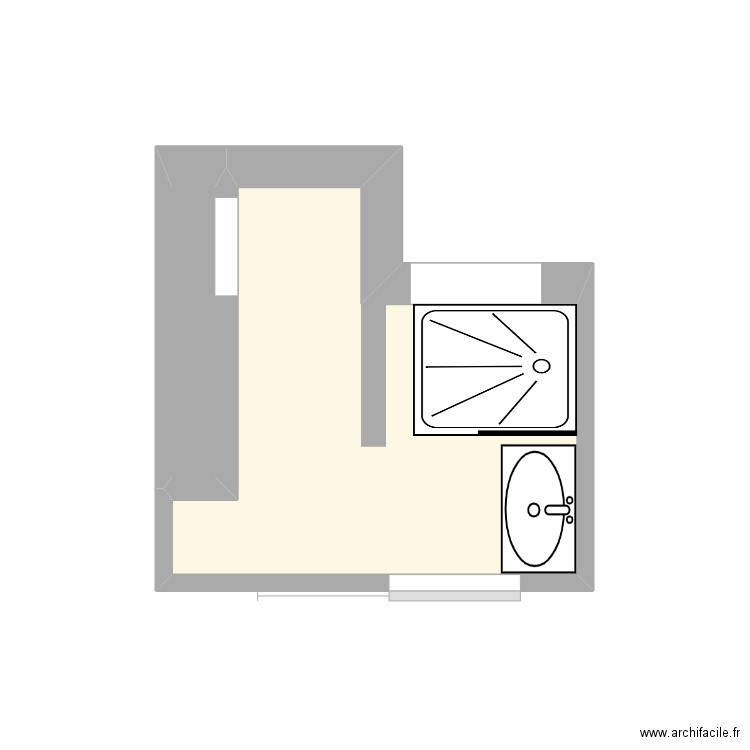 Henry Hdp. Plan de 2 pièces et 5 m2