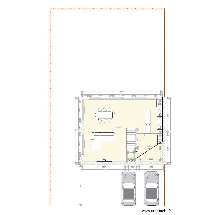 REZ DE JARDIN LOT A CRUSNES. Plan de 0 pièce et 0 m2