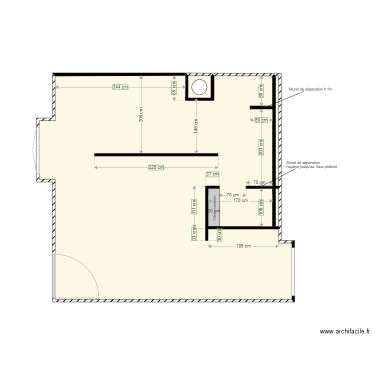 Barberainia Chambre parentale cotes. Plan de 0 pièce et 0 m2