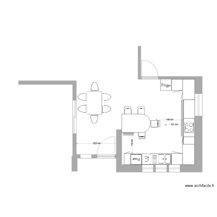 Cuisine 2. Plan de 0 pièce et 0 m2