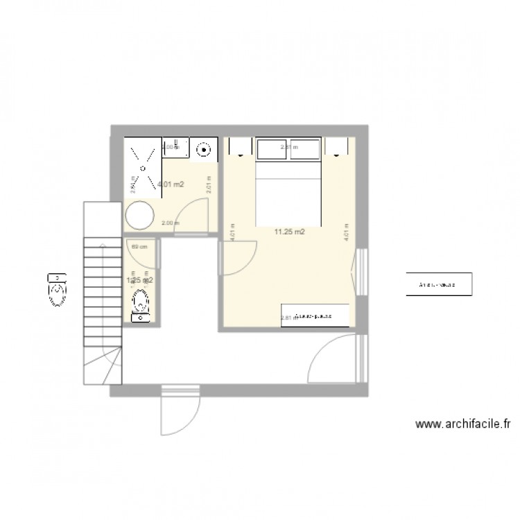 SdB Gite douche 120x80 . Plan de 0 pièce et 0 m2