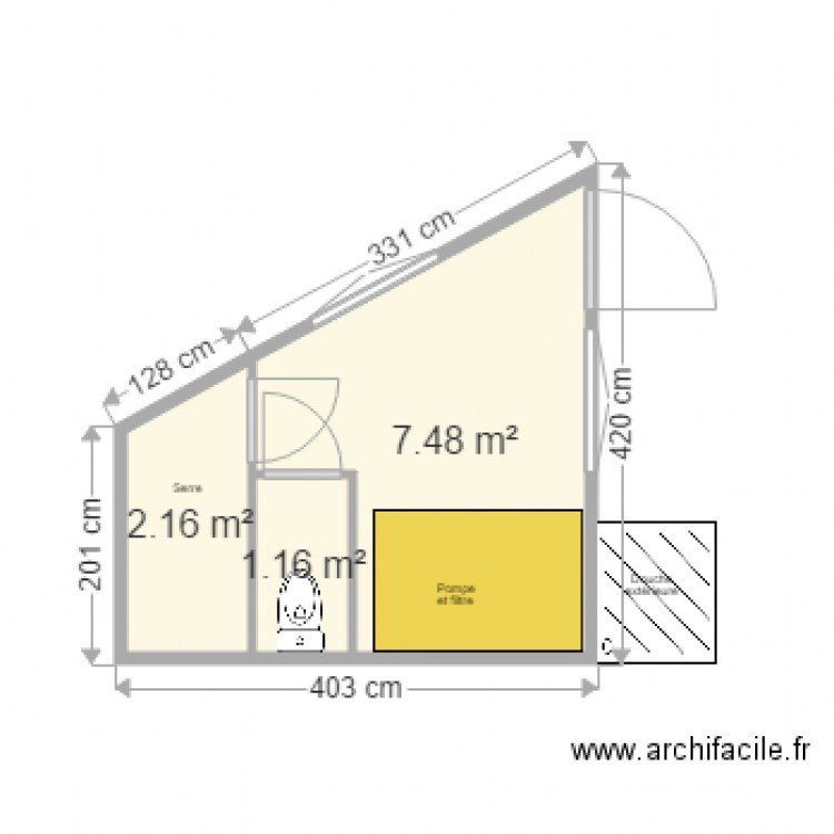 cabane jardin taille maxi. Plan de 0 pièce et 0 m2