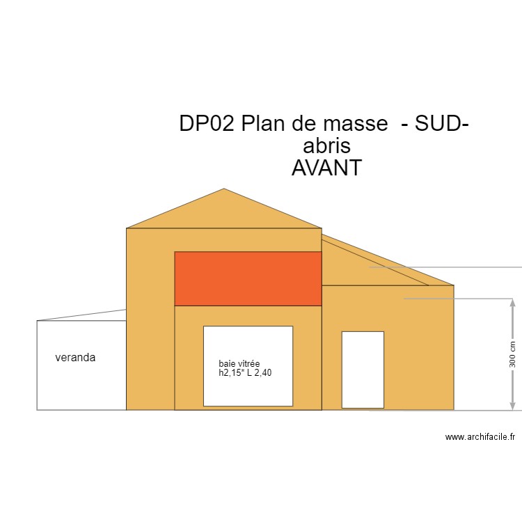 DP2 -plan de masse -sud- AVANT. Plan de 0 pièce et 0 m2