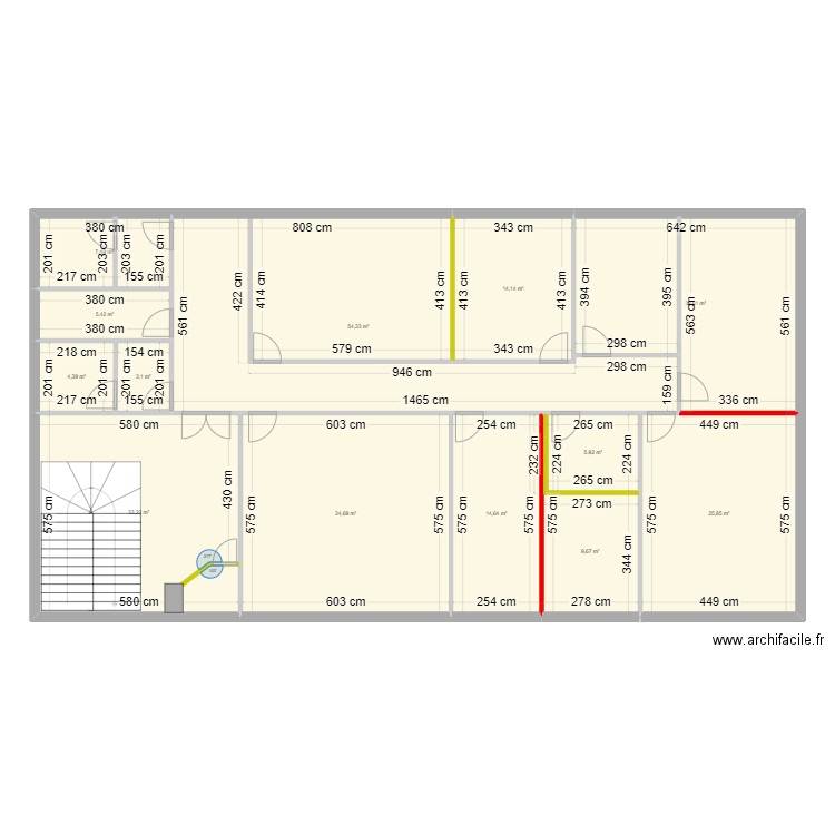 Nexus R+1. Plan de 13 pièces et 243 m2