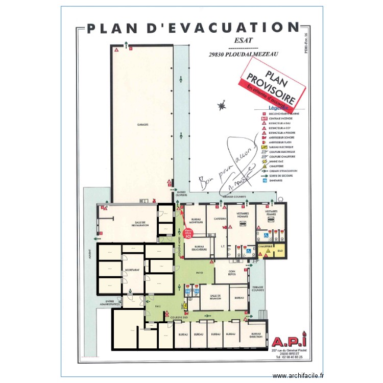 Plan Ploudal. Plan de 14 pièces et 134 m2