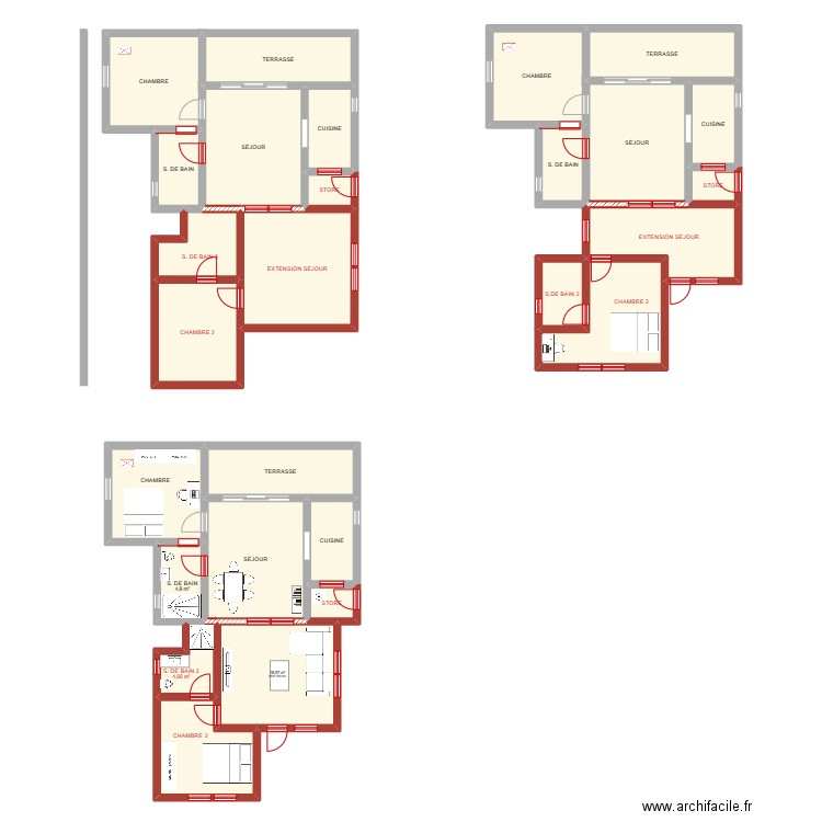 Extension maison. Plan de 27 pièces et 273 m2