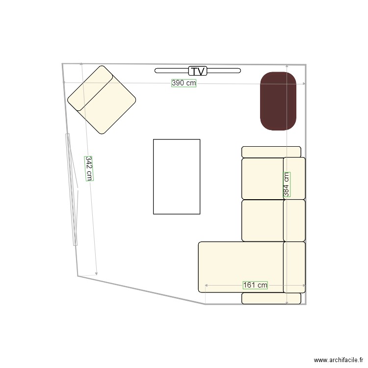 salon Ouveillan. Plan de 0 pièce et 0 m2