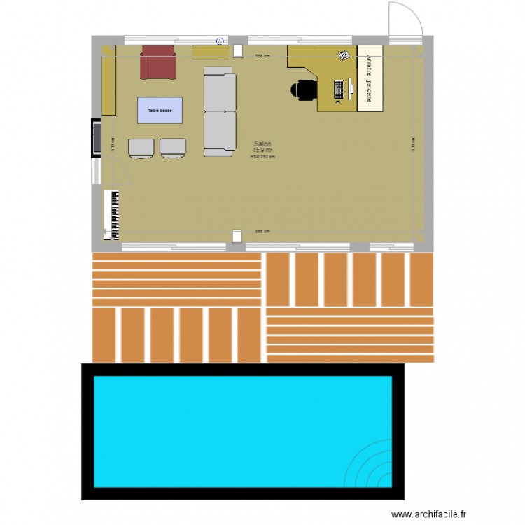 salon. Plan de 0 pièce et 0 m2