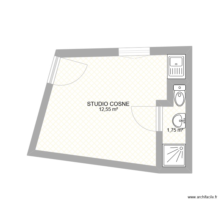 STUDIO COSNE SUR LOIRE. Plan de 0 pièce et 0 m2