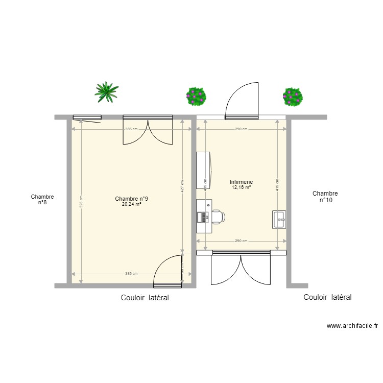 Maison KNELL Plan infirmerie. Plan de 0 pièce et 0 m2