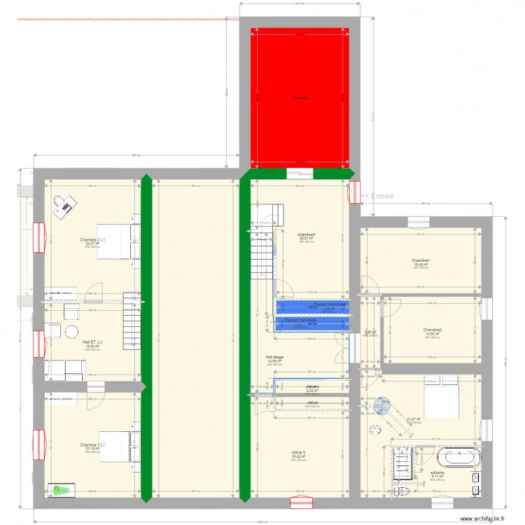 Plan de ferme renovee. Plan de 0 pièce et 0 m2