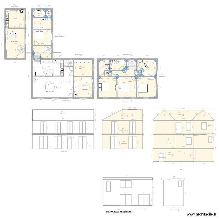 plan fp4 modif extention. Plan de 0 pièce et 0 m2