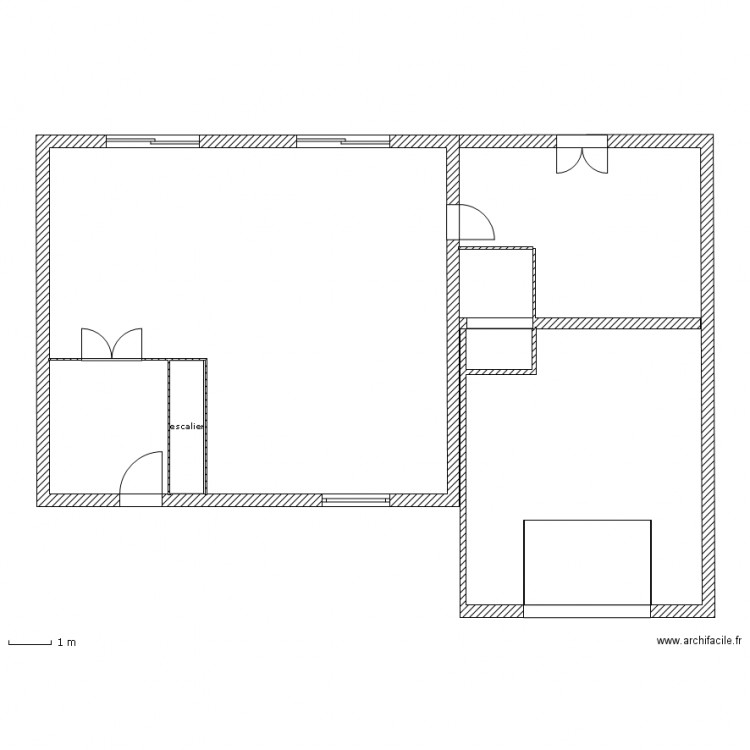 VUE DE DESSUS APRES EXTENTION. Plan de 0 pièce et 0 m2