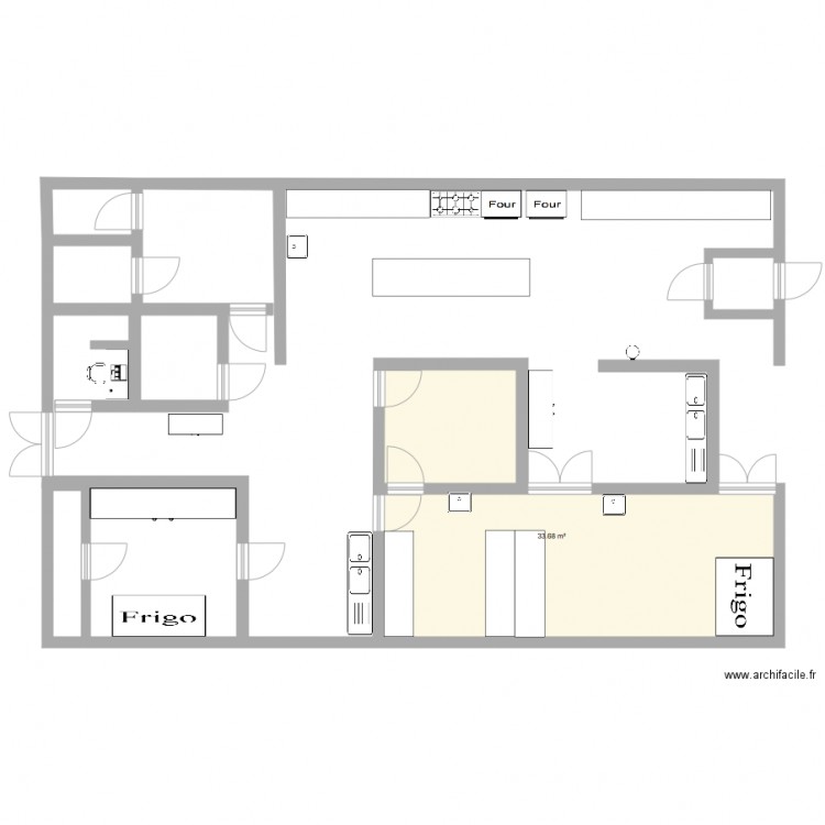 CUISINE MESSE. Plan de 0 pièce et 0 m2