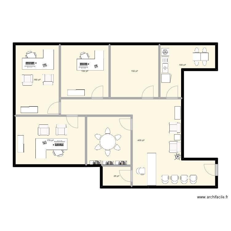 PLAN DE BASE. Plan de 7 pièces et 109 m2