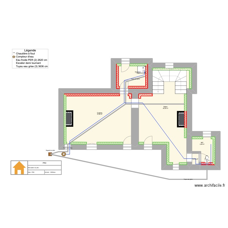 Plan Fermette - Lot Isolation. Plan de 17 pièces et 199 m2