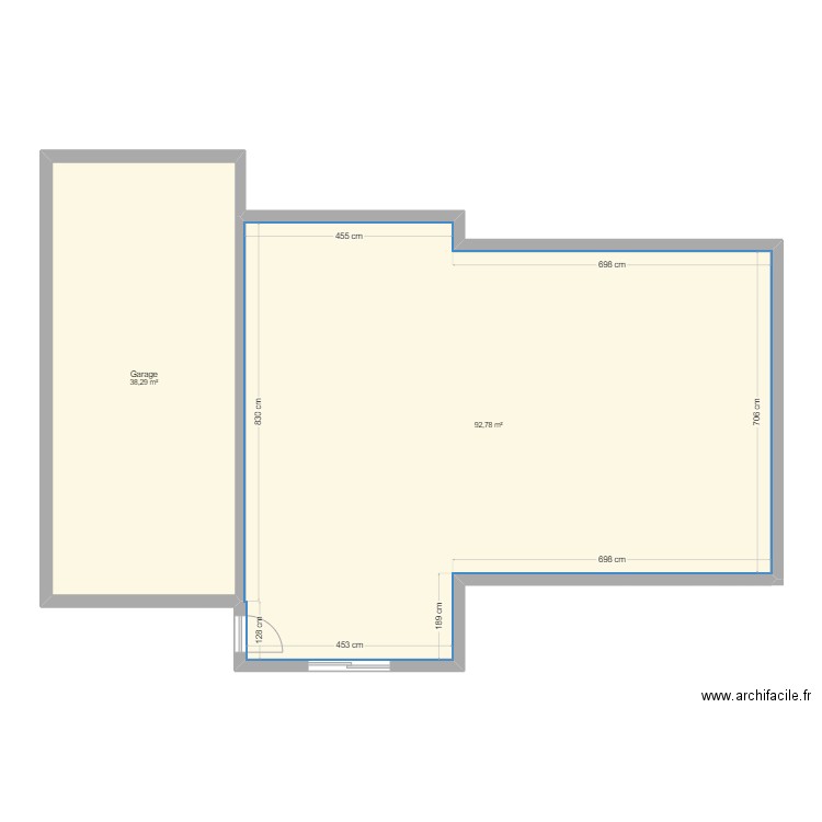 Plan maison Meymans. Plan de 2 pièces et 131 m2