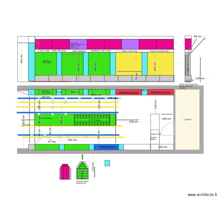 PLAN SUNGLASSES V10 SNG h320 accessoires 2. Plan de 1 pièce et 7 m2