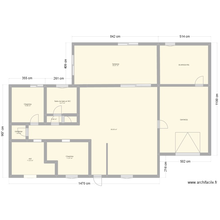 MAISON  SALIVES . Plan de 10 pièces et 193 m2