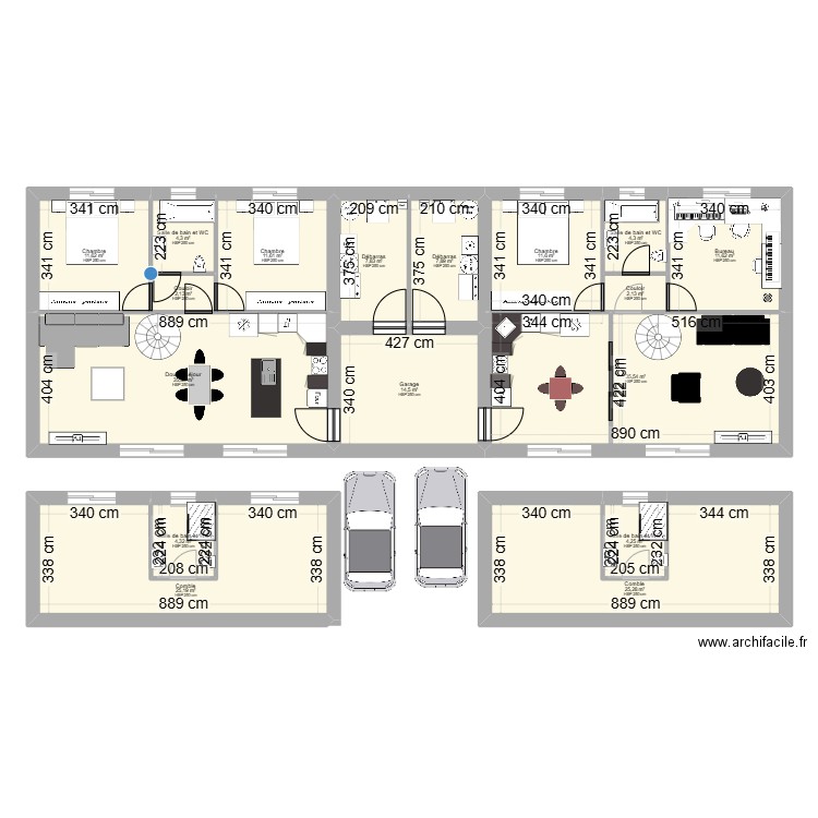 BonannoSudEnfants. Plan de 20 pièces et 296 m2