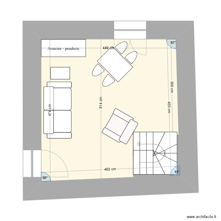 Bergerie ET0.20241103. Plan de 1 pièce et 21 m2