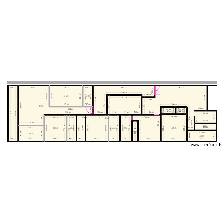 PLAN PROV R + 1. Plan de 17 pièces et 204 m2