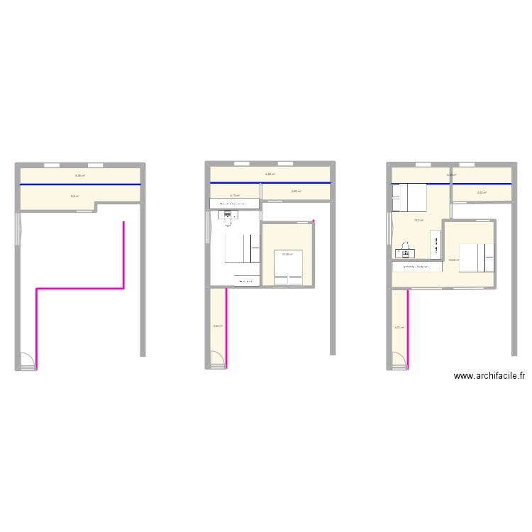 base1. Plan de 12 pièces et 87 m2