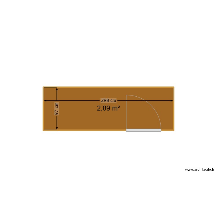 abris a poules. Plan de 1 pièce et 3 m2