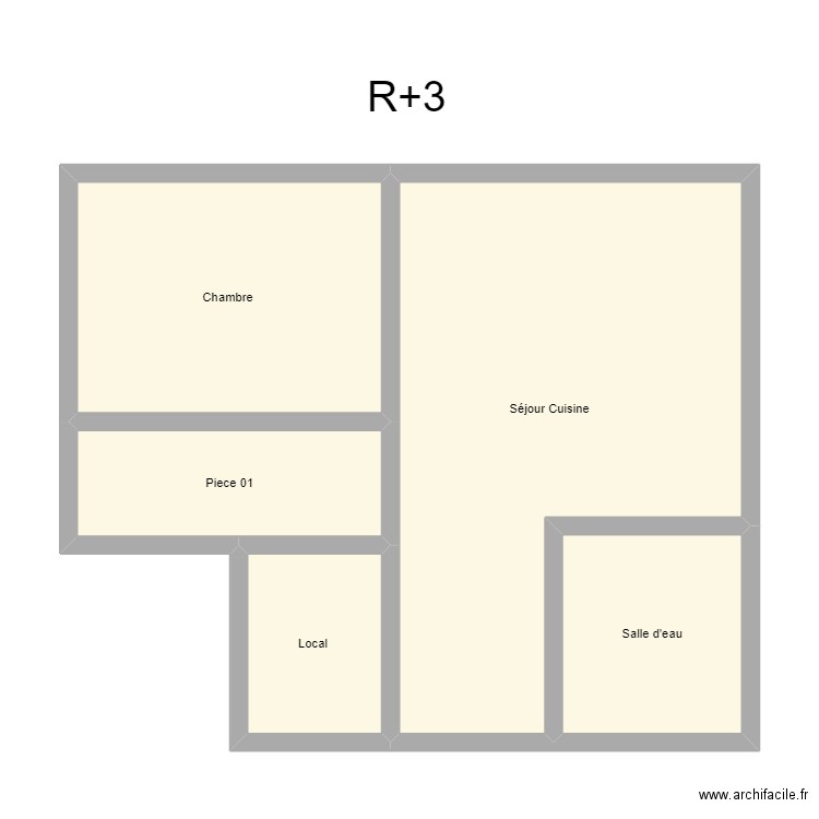 350601979. Plan de 5 pièces et 66 m2