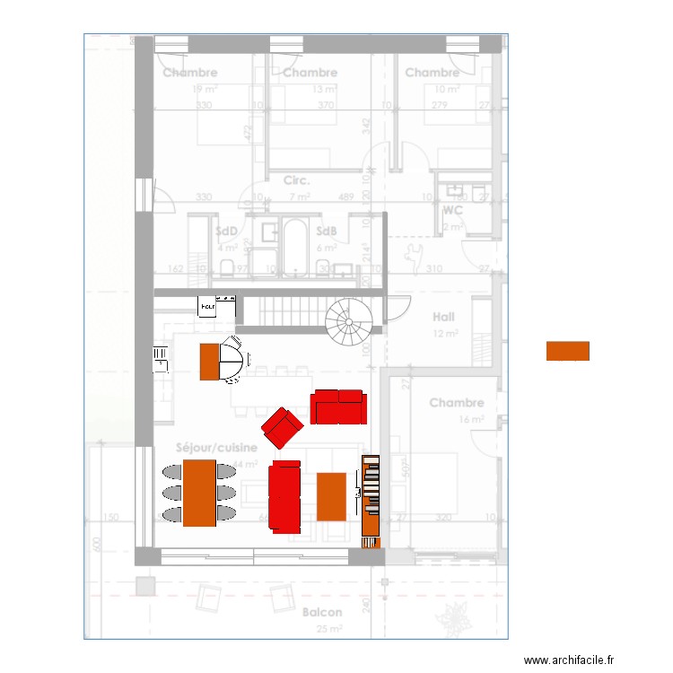 2nd plan. Plan de 0 pièce et 0 m2