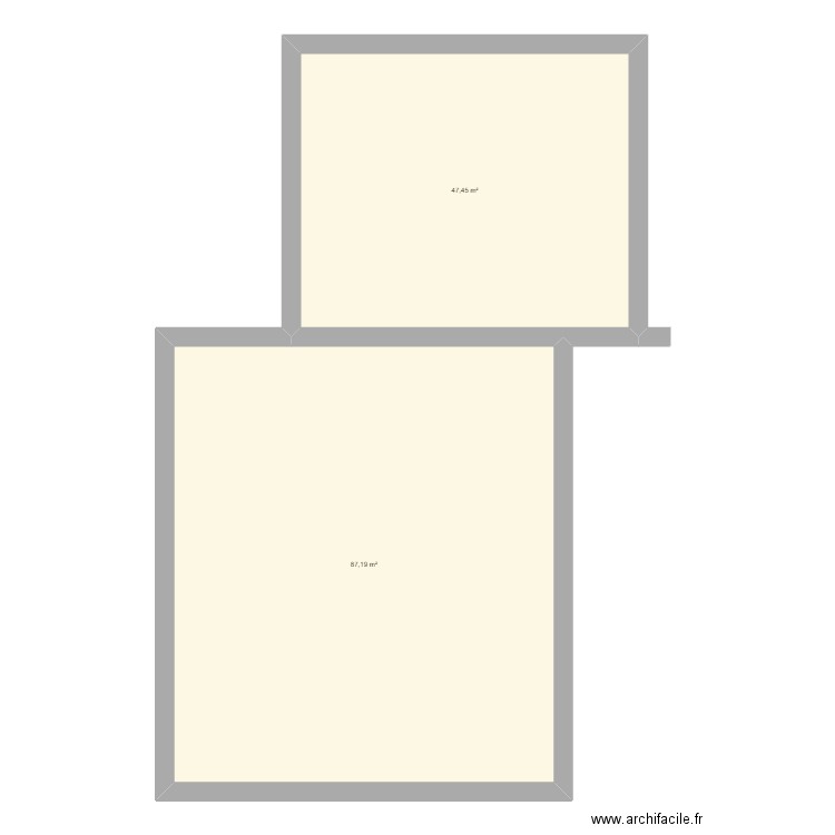 b&b. Plan de 2 pièces et 135 m2