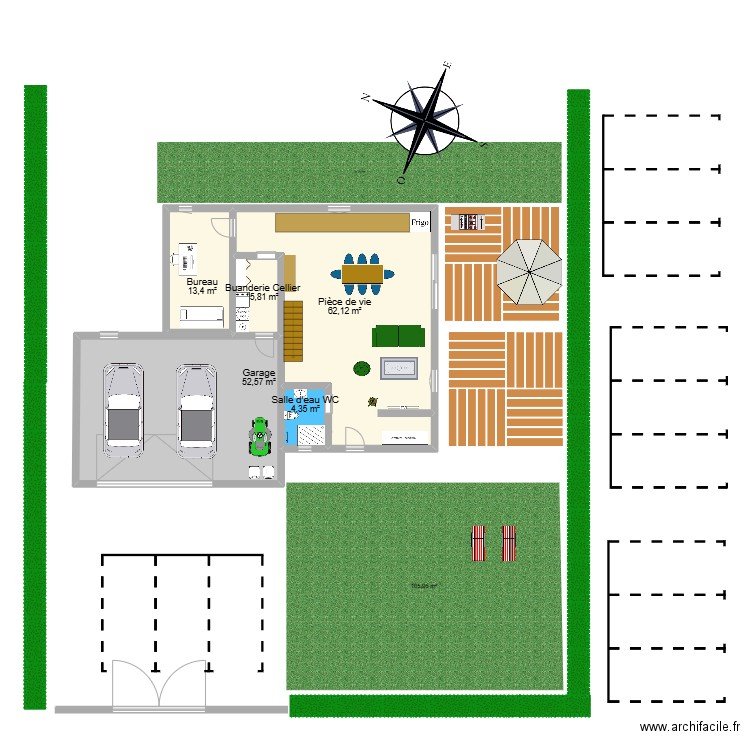 MI 3. Plan de 11 pièces et 195 m2