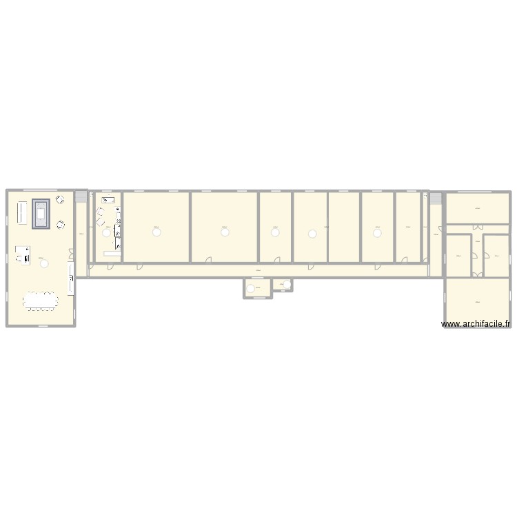 plan1. Plan de 20 pièces et 1015 m2