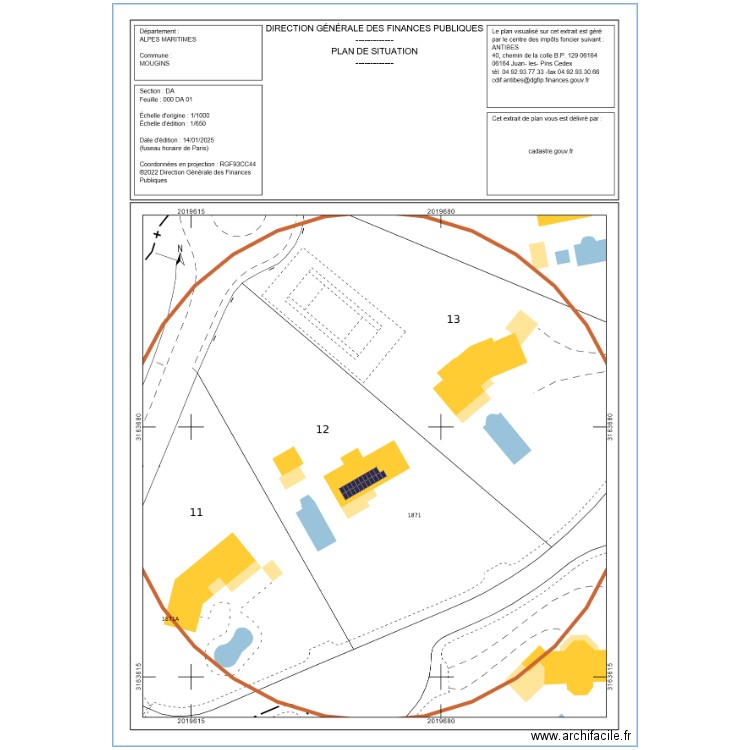 plan de masse GUYARD . Plan de 0 pièce et 0 m2