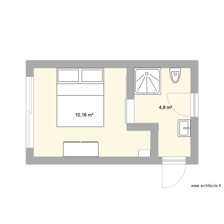 Garage. Plan de 2 pièces et 15 m2