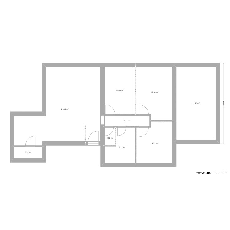 PLAN MARIE  AMATE. Plan de 9 pièces et 100 m2