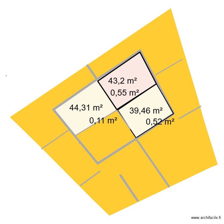 MI 4 lots du 11 mars BIS. Plan de 6 pièces et 128 m2