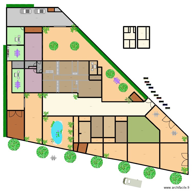 RESTO SUD + 4 STUDIO NORD 1311A. Plan de 66 pièces et 1863 m2