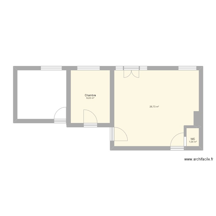 Montrouge. Plan de 3 pièces et 37 m2