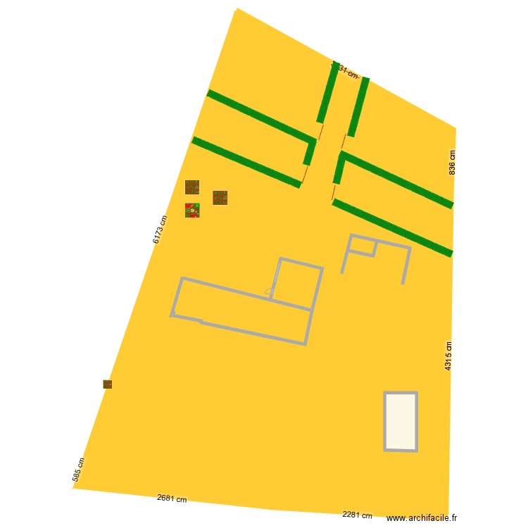 LA BUTTE. Plan de 1 pièce et 30 m2