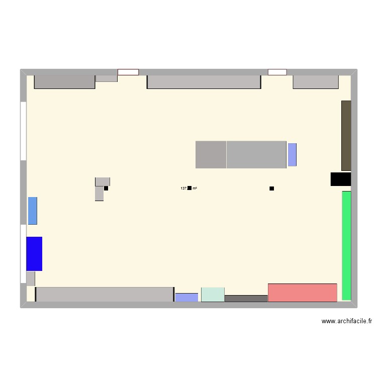 shop 01. Plan de 1 pièce et 138 m2