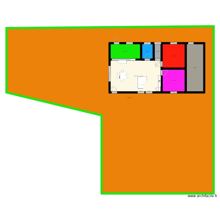 ORIGINE. Plan de 8 pièces et 714 m2